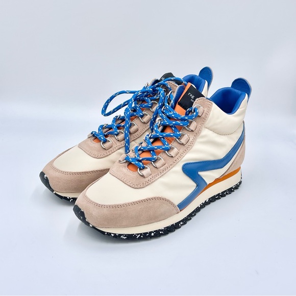 NEW Rag & Bone Retro Hiker Houndstooth Buff Sand Blue Sneaker Women’s size 7 - Picture 5 of 14